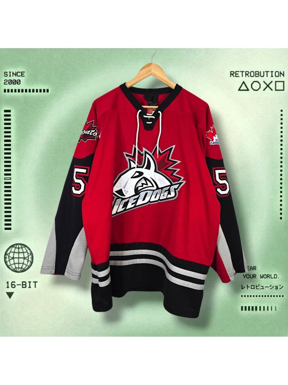 Mississauga IceDogs Ontario Hockey League OHL Jersey Red Size 2XL